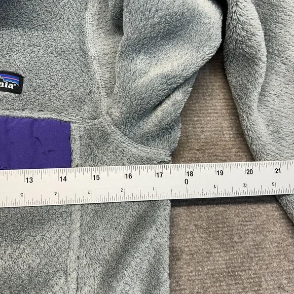 Patagonia Snap-T Fleece Pullover Women's Small Gray Purple Mock Polartec 25442 - Picture 7 of 11